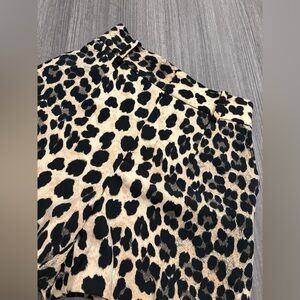 ZARA BASIC Leopard Print Shorts